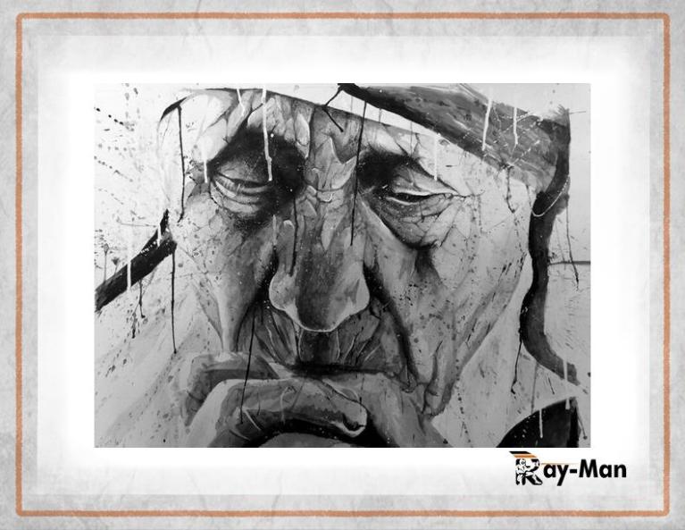 mother teresa ink wash mockup