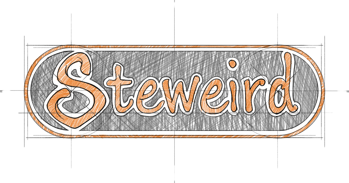 Drawn sketchy Steweird logo